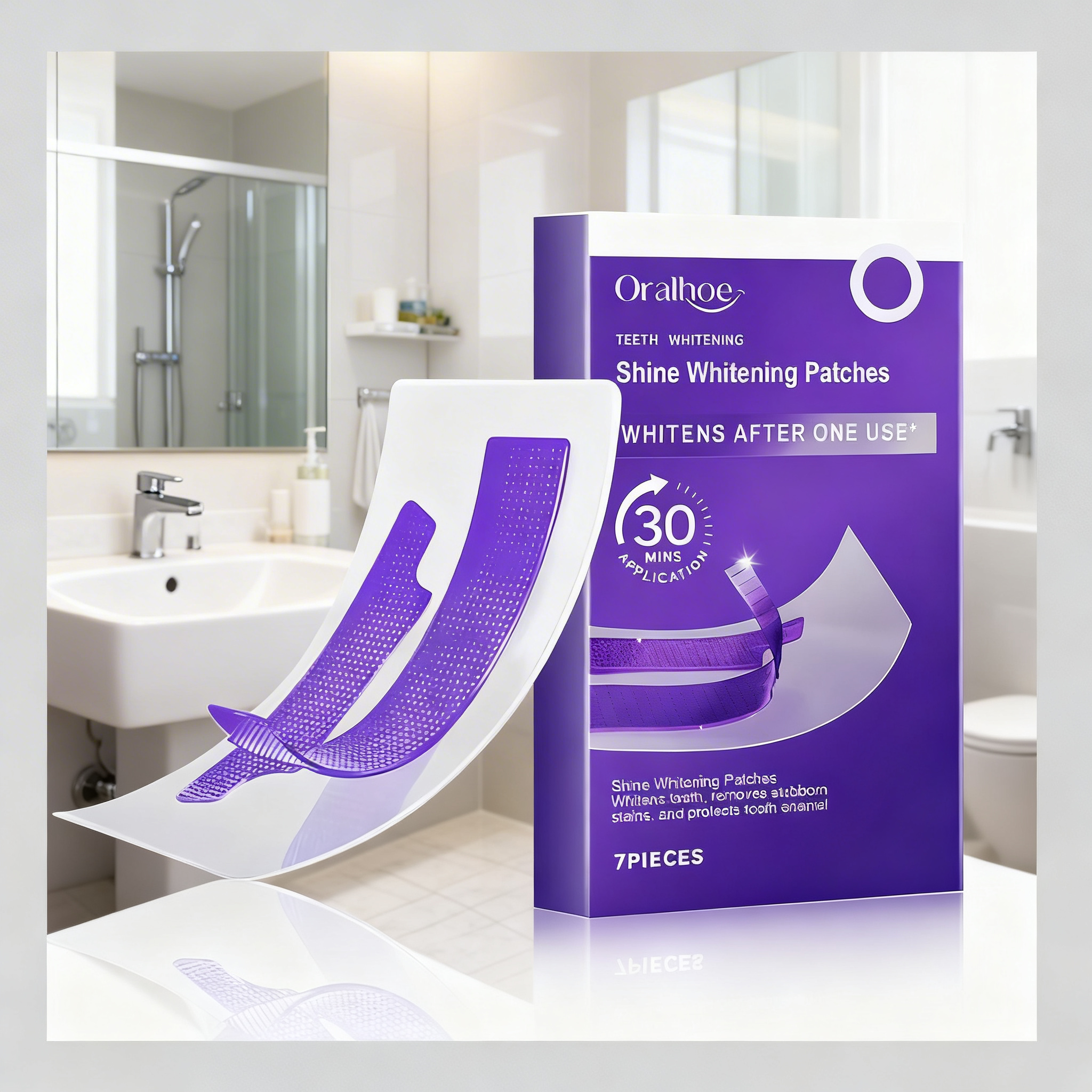 Teeth Whitening At Home - 1/2BOX Purple Teeth Whitening Strips –