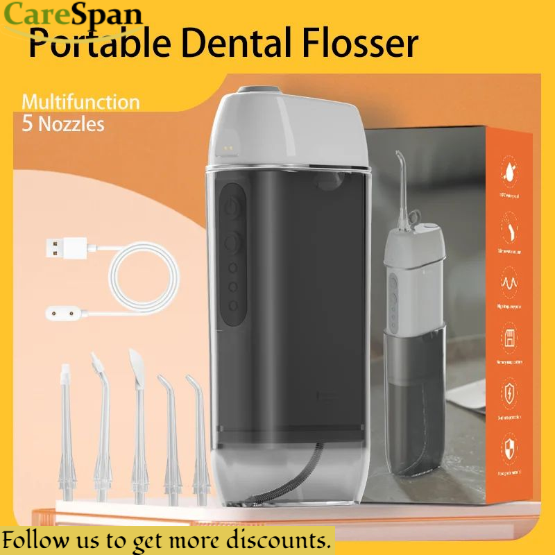 Water Flosser Cordless - Portable Travel Water Flosser Compact Rechargeable