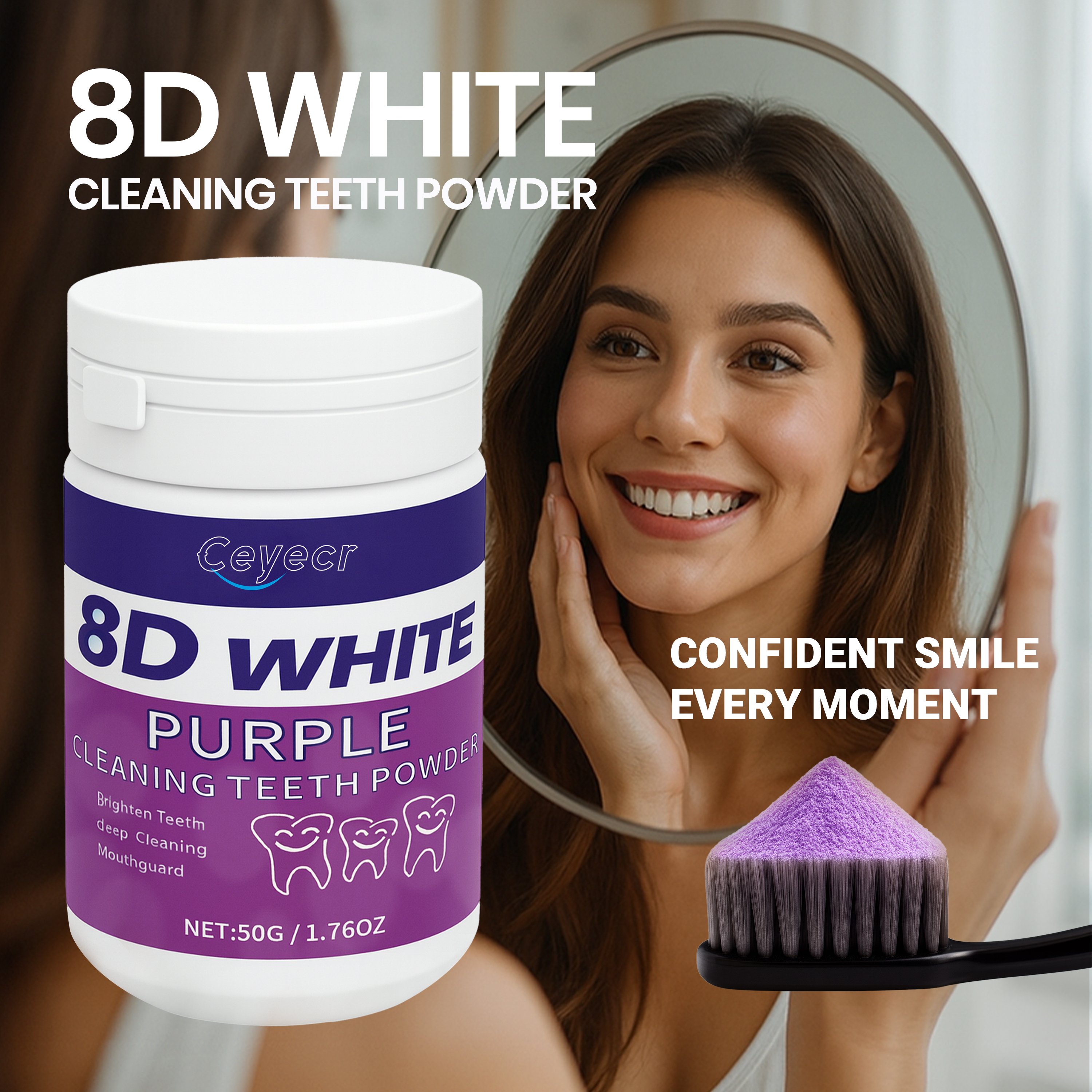 Teeth Whitening Singapore - 8D white Teeth Whitening Powder, 50g/1.76.Oz