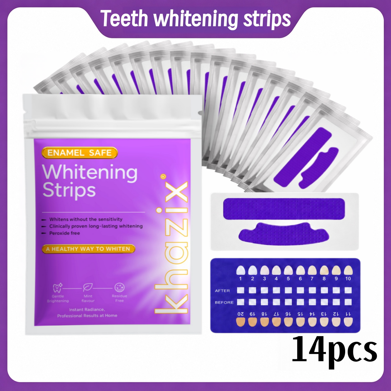 Teeth Whitening Strips - Teeth Whitening Strips 14 Pcs, Enamel