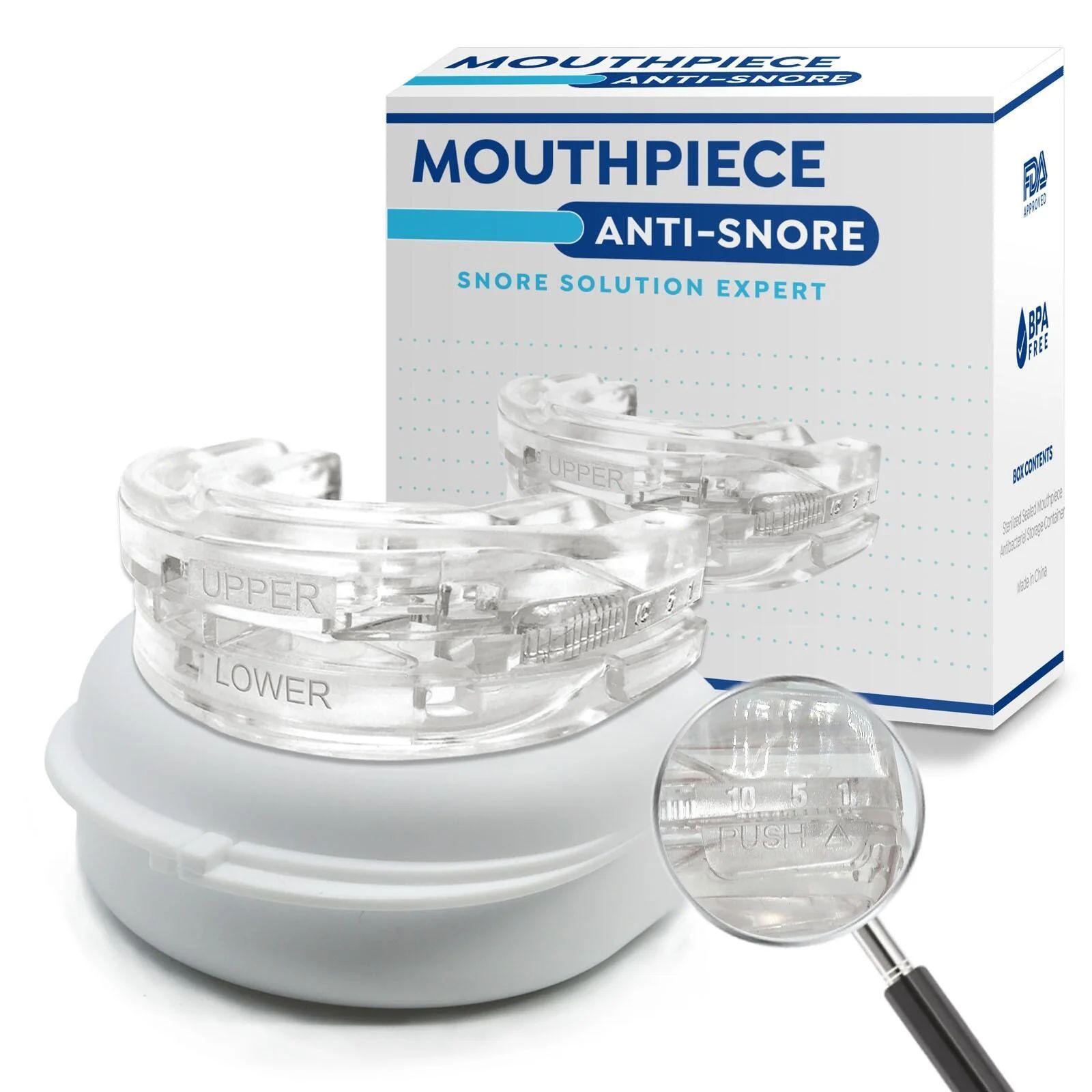 Teeth Whitening Mouth Guard - Adjustable Mouthpiece Anti-Snoring Mouth Guard Night