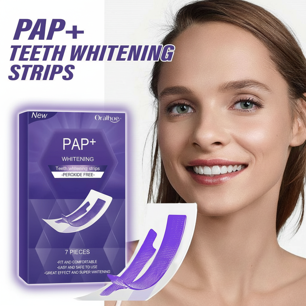 Teeth Whitening At Home - Purple Teeth Whitening Strips Bleaching Stains