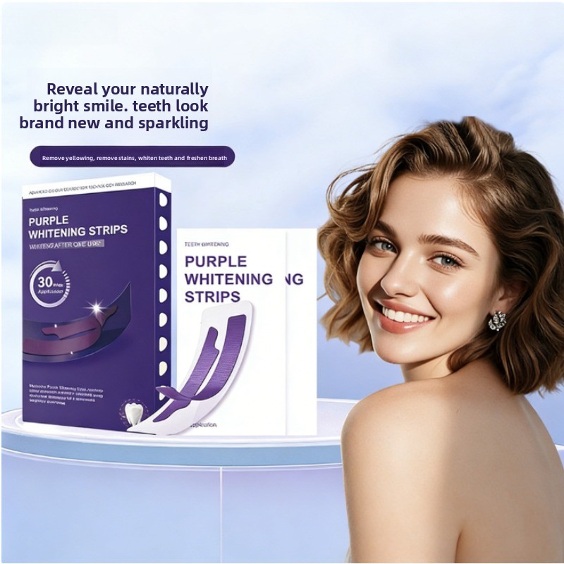 V34 Purple Glowing Dry Tooth S - Teeth Whitening Strips 리뷰 및 가격