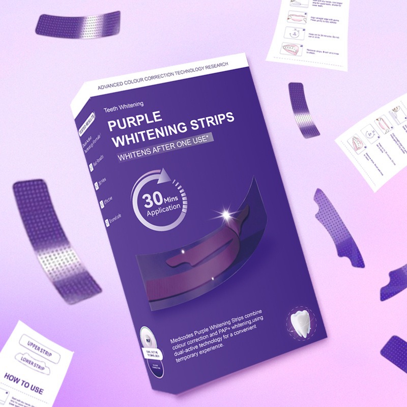V34 Purple Glowing Dry Tooth S - Teeth Whitening Strips 리뷰 및 가격