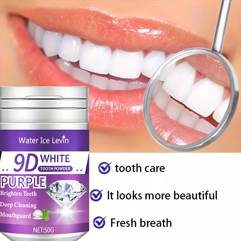 9D White Purple Toothpowder. B - Teeth Whitening At Home 리뷰 및 가격