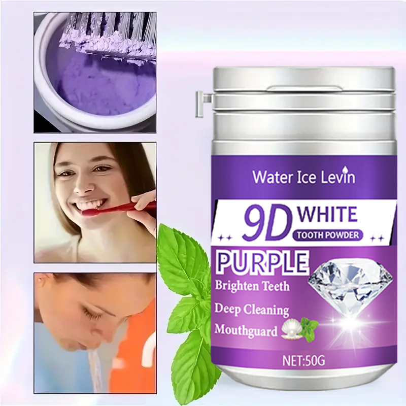 9D White Purple Toothpowder. B - Teeth Whitening At Home 리뷰 및 가격