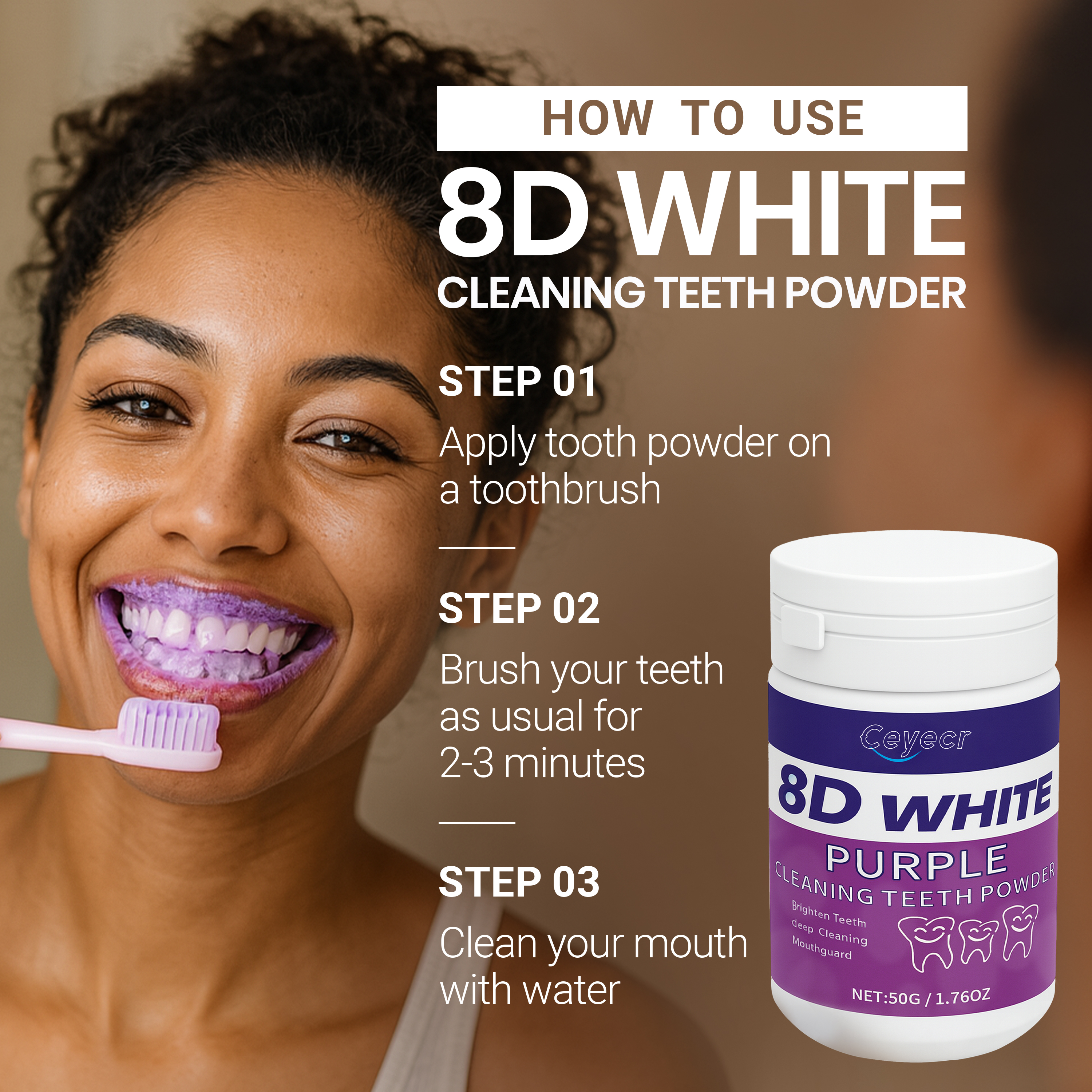 8D white Teeth Whitening Powde - Teeth Whitening Singapore 리뷰 및 가격