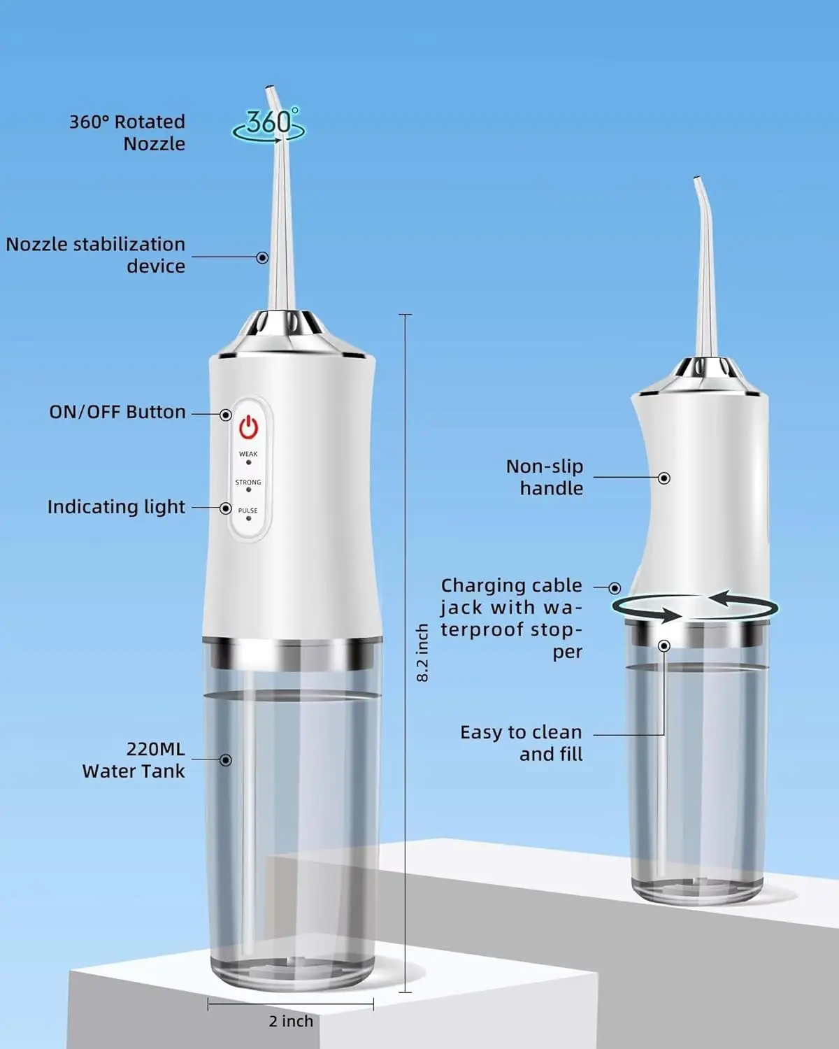 Oral Irrigator Portable Water  - Water Flosser Cordless 리뷰 및 가격