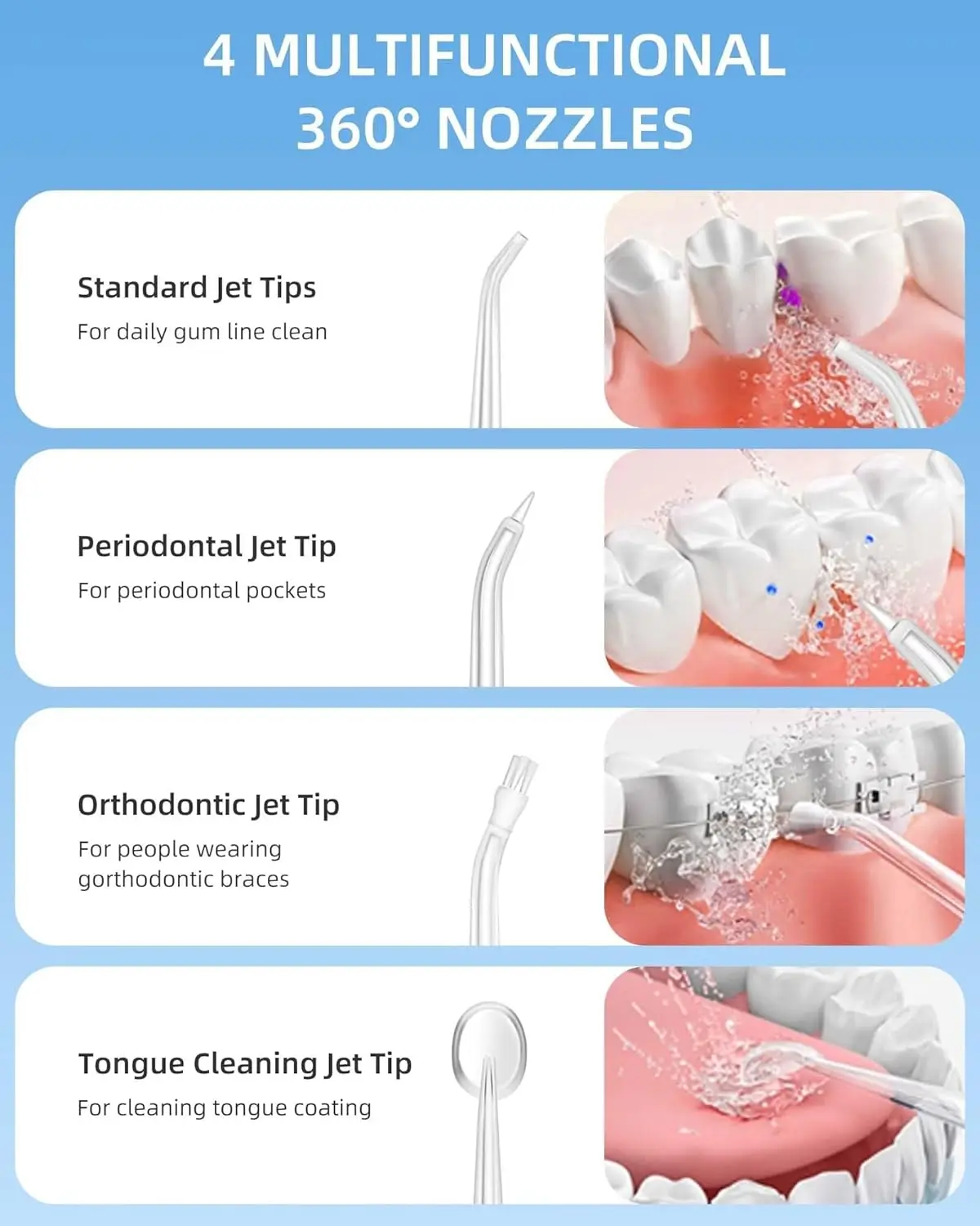Oral Irrigator Portable Water  - Water Flosser Cordless 리뷰 및 가격