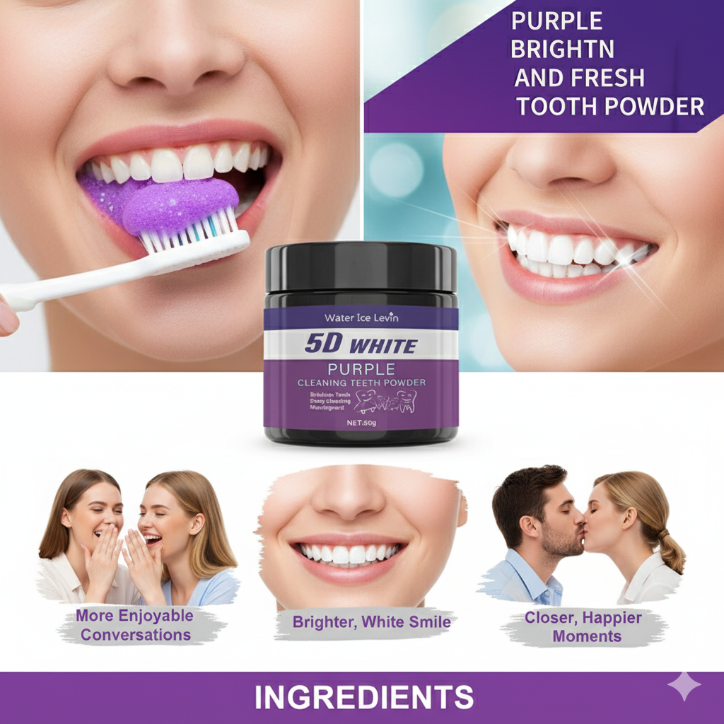 Purple Teeth Whitening Powder  - Teeth Whitening Filter 리뷰 및 가격