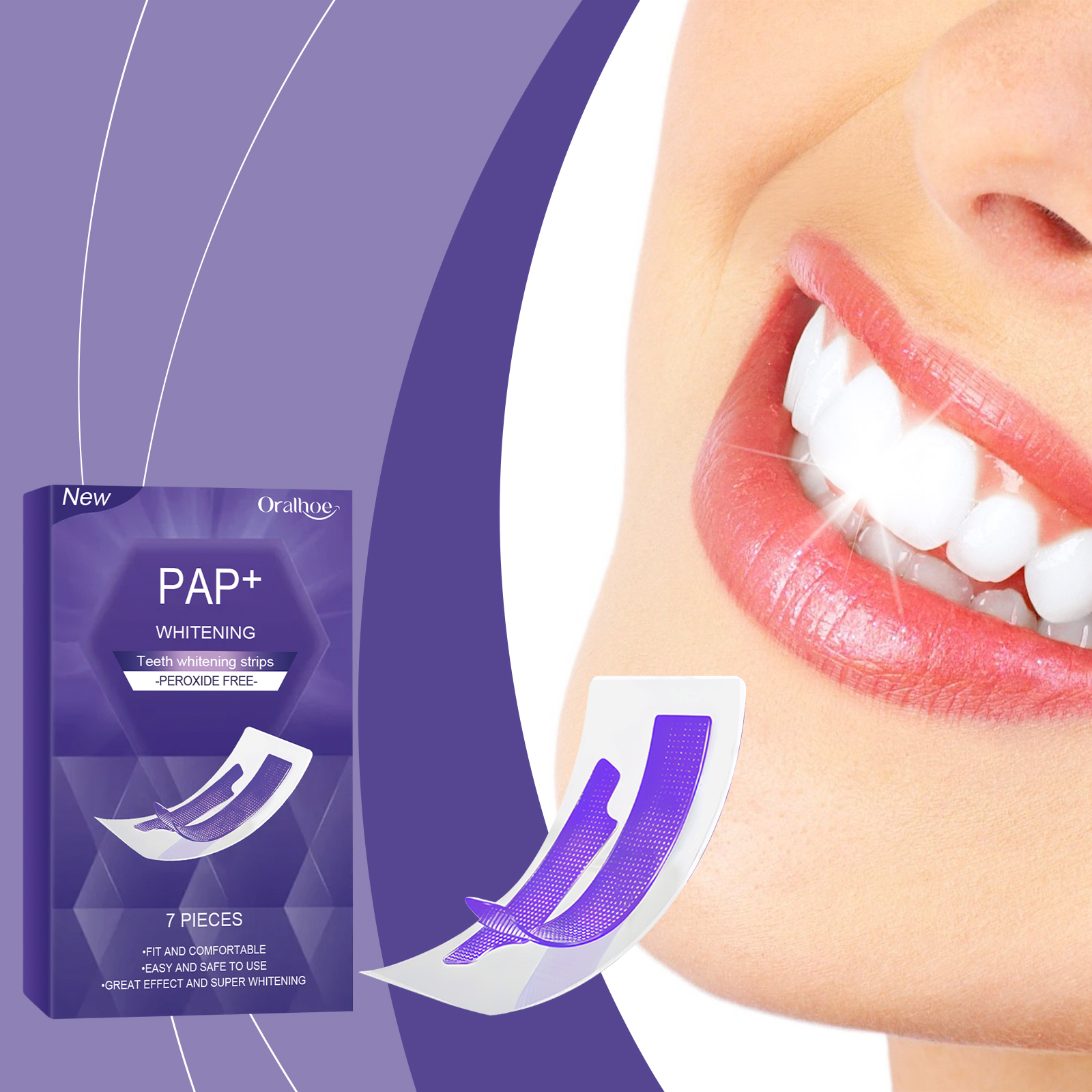 Purple Teeth Whitening Strips  - Teeth Whitening At Home 리뷰 및 가격