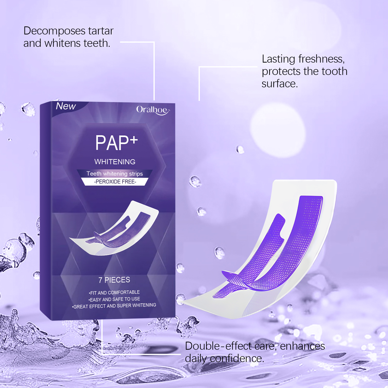 Purple Teeth Whitening Strips  - Teeth Whitening At Home 리뷰 및 가격