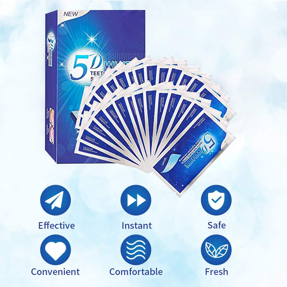 5D White Teeth Whitening Strip - Teeth Whitening At Home 리뷰 및 가격