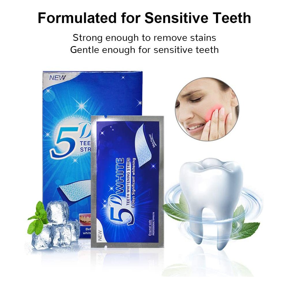 5D White Teeth Whitening Strip - Teeth Whitening At Home 리뷰 및 가격