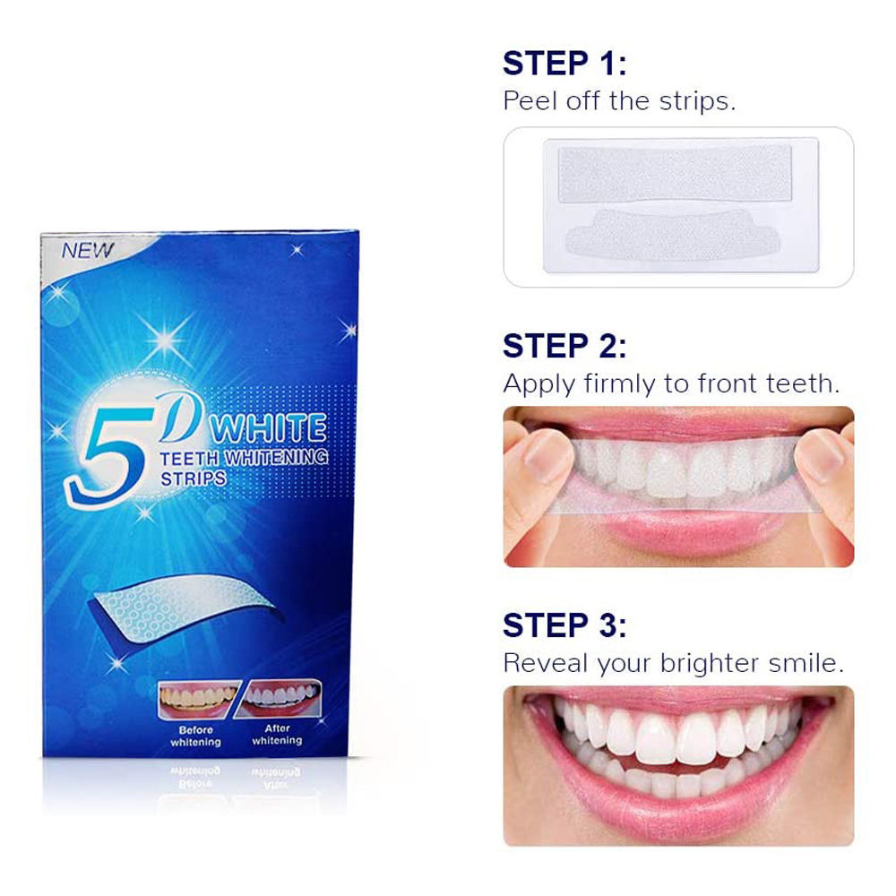5D White Teeth Whitening Strip - Teeth Whitening At Home 리뷰 및 가격
