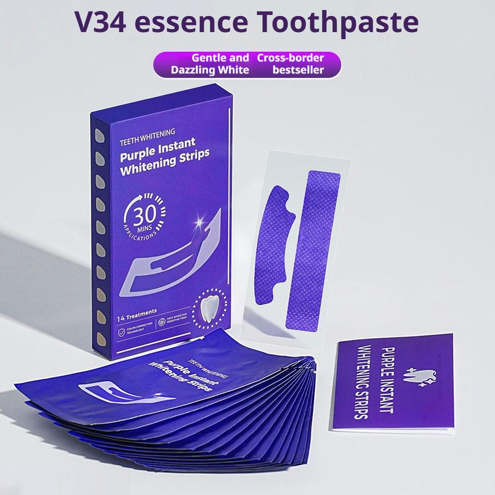 V34 Teeth Whitening Strips - E - Teeth Whitening At Home 리뷰 및 가격